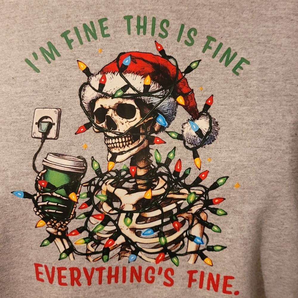 Festive Skeleton Graphic Sweatshirt